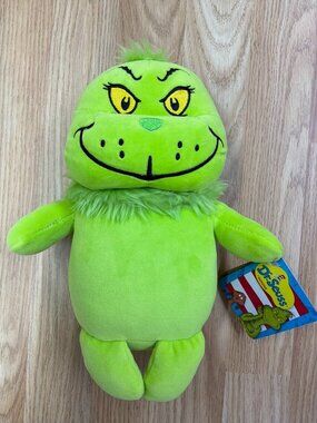Aurora - Medium Green Dr. Seuss - 9.5" Squishy Grinch - Whimsical Stuffed Animal
